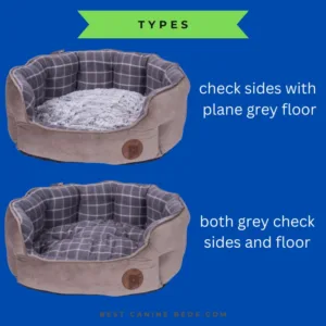 petface grey check dog bed