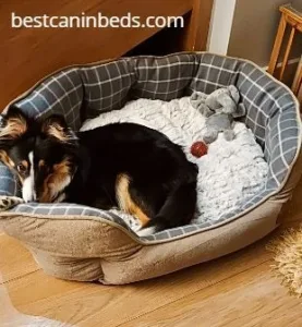 petface grey check dog bed